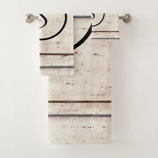 Rustige Monogram-handdoekset voor boerderijen Bad Handdoek (Insitu)