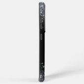 Rustige monogram Klassieke glitter zwart en zilver Samsung Galaxy Hoesje (Rechterkant)