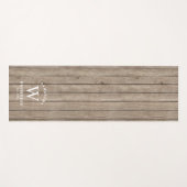 Rustige Monogram Light Wood Yoga Mat (Voorkant (horizontaal))