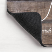 Rustige monogram voor houtscript muismat (Hoek)