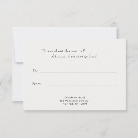 Rustige  Moose Cadeaubon (Achterkant)