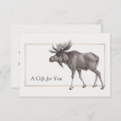 Rustige  Moose Cadeaubon (Voorkant / Achterkant)