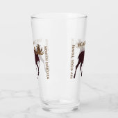 Rustige Moose Faux-leder Voeg je staatskool toe Glas (Links)