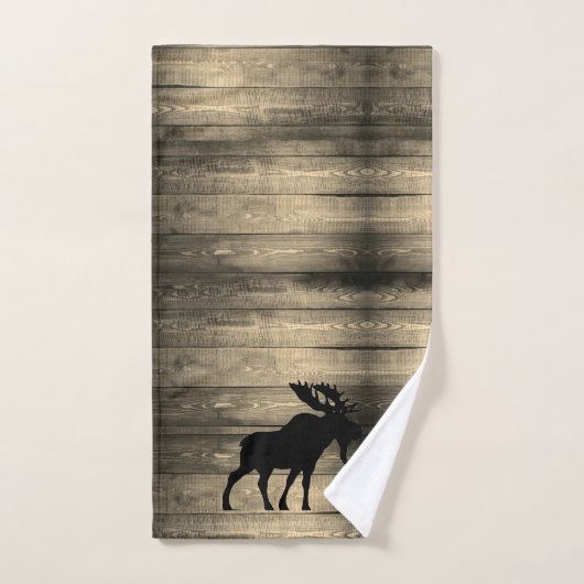 Rustige Moose Wood Bath-handdoekset Bad Handdoek (Handdoek)