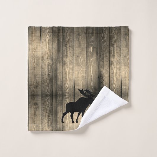 Rustige Moose Wood Bath-handdoekset Bad Handdoek (Wasdoekje)