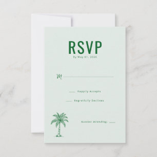Rustige Munt Palmboom RSVP Kaartje