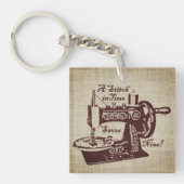 Rustige  naaimachine sleutelhanger (voorkant)