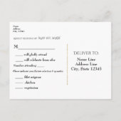 Rustige nachtbomen en Mason Jar-lampjes RSVP Uitnodiging Briefkaart (Achterkant)