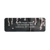 Rustige nachtmossy Tree Lights Weddenschap Etiket (Voorkant)