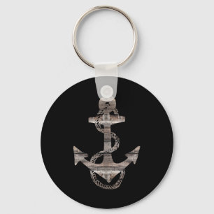 Rustige Nacutical ANCHOR + ROPE Sleutelhanger