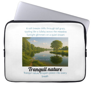 Rustige natuur fluistert rust in elke ademhaling laptop sleeve