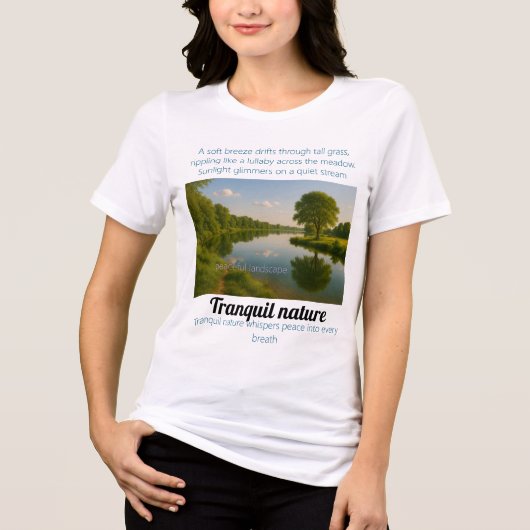 Rustige natuur fluistert rust in elke ademhaling Tri-Blend shirt (Voorkant)