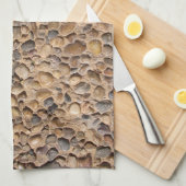 Rustige Natuur Pebble Stones Foto Theedoek (Quarter Fold)