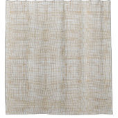 rustige natuurlijke jute burlap douchegordijn (Voorkant)