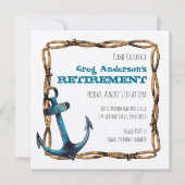 Rustige Nautical Anchor Retirement Kaart (Voorkant)