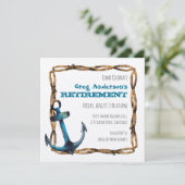 Rustige Nautical Anchor Retirement Kaart (Staand voorkant)