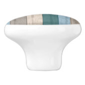 Rustige Nautical Beach Wood Stripes Keramische Knop (Zijkant)