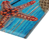 Rustige Nautical Blue Wood Burlap Starfish Snijplank (Hoek)