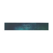 Rustige Navy Teal Gradiënt Uitnodigingen Wikkel (Vlak)