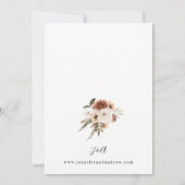 Rustige neutrale Boho Floral Wedding Kaart (Achterkant)