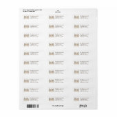 Rustige Neutrale Kerstmis Etiket (Full Sheet)