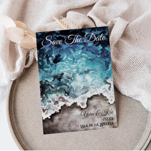 Rustige oceaan slaat de datum op save the date