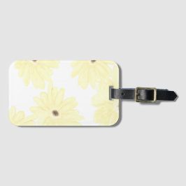 Rustige ochtend gele bloemen bagagelabel