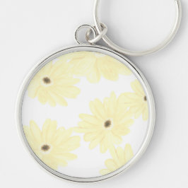 Rustige ochtend gele bloemen sleutelhanger