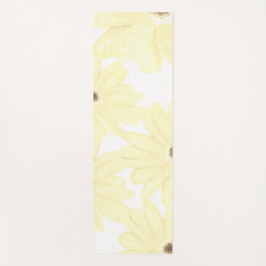 Rustige ochtend gele bloemen yogamat (Voorkant)