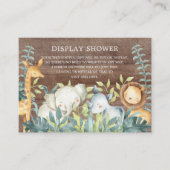 Rustige Oerwoud Dieren Baby Cadeaushow Informatiekaartje (Voorkant)