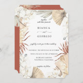 Rustige Oerwoud Foliage Lijst Wedding Uitnodiging (Voorkant / Achterkant)