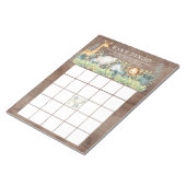 Rustige Oerwouden Baby shower Bingo Game Notitieblok (Schuin)