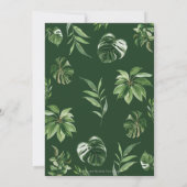 Rustige Oerwouden Rood Greenery Birthday Bedankkaart (Achterkant)