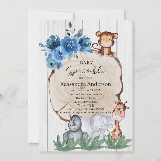 Rustige Oerwouden Vlekken Baby Kaart (Voorkant)