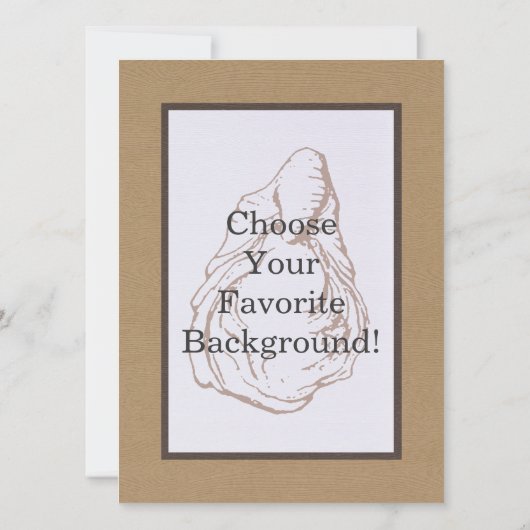 Rustige oester - Uitnodiging (Achterkant)