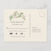 Rustige Old Barn Wood RSVP Uitnodiging Briefkaart (Achterkant)