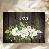 Rustige Old Barn Wood RSVP Uitnodiging Briefkaart