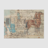 Rustige  ontkoppeling van paardentextiel tissuepapier (Voorkant)