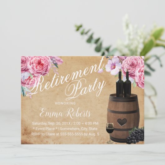 Rustige onttrekking van de wijnloop kaart (Staand voorkant)