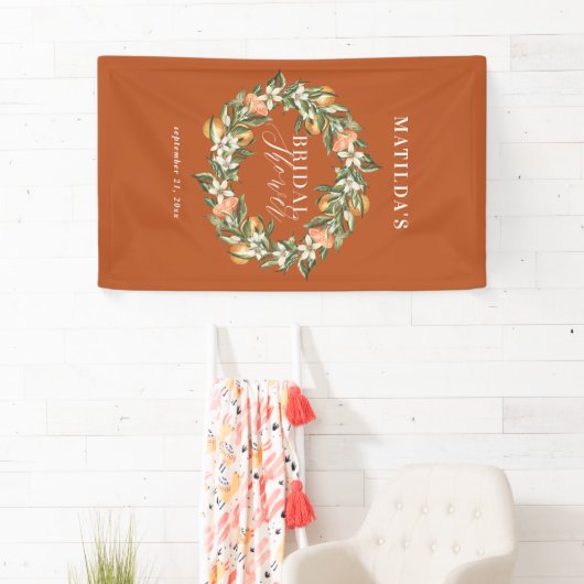 Rustige oranje botanische vrijgezellenfeest van ci spandoek (Insitu)