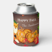 Rustige Oranje Fox Pumpkin-Herfst — Autumn Leaves Blikjeskoeler