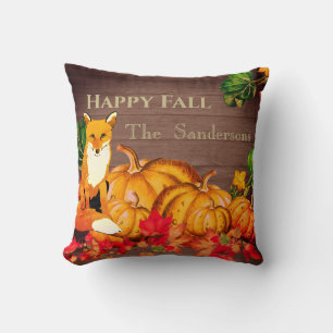 Rustige Oranje  Fox Pumpkin-Herfst — Autumn Leaves Kussen