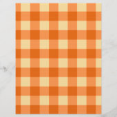 Rustige oranje gingham recept organisator (Achterkant)