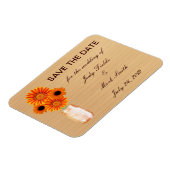 Rustige Oranje Mason Jar sparen de Datum Magnet Magneet (Linkerzijde)