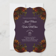 Rustige Oranje Paarse Herfst Elegant Wedding