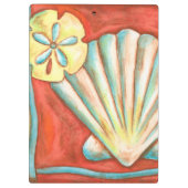 Rustige Oranje zeeschelpen Klembord (Achterkant)