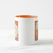 Rustige Oranje zeeschelpen Mok (Midden)