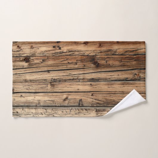 Rustige oude houten wagon bad handdoek (Handdoek)