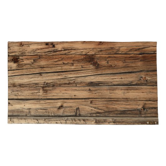 Rustige oude houten wagon kussensloop (Achterkant-Links)