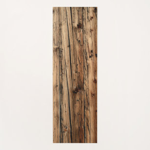 Rustige oude houten wagon yogamat